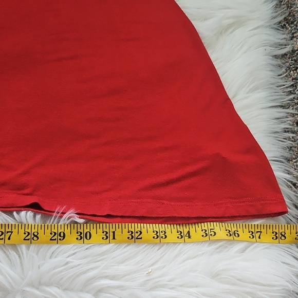 Watermelon Rust Color Cold Shoulder Dress with Ruffle - Picture 10 of 12